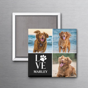 Íman Colagem de Fotos Personalizadas de Amor Cachorro N