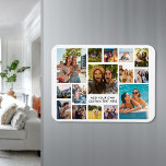 Íman Colagem de Fotos Simples Moderna 15<br><div class="desc">Crie seu próprio ímã personalizado de colagem de fotos. Adicione 15 das suas imagens favoritas e fundo de cores personalizado neste design modelo moderno.</div>
