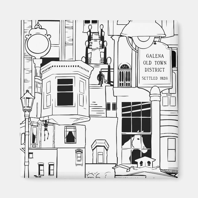 Íman colagem de galena ilIllinois (Frente)