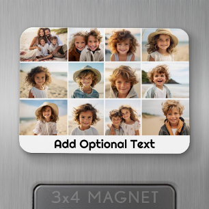 Íman Colagem de Grade de 12 Fotos - Branco - Tipo Mod P