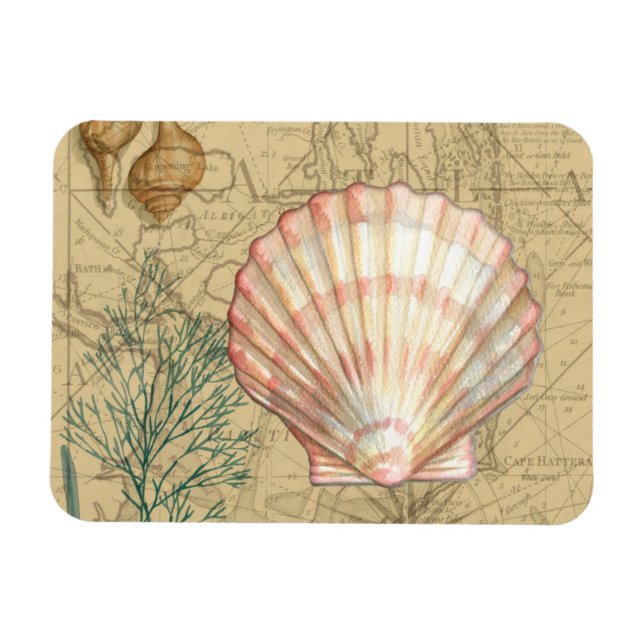 Íman Colagem de Mapa Costeiro (Horizontal)