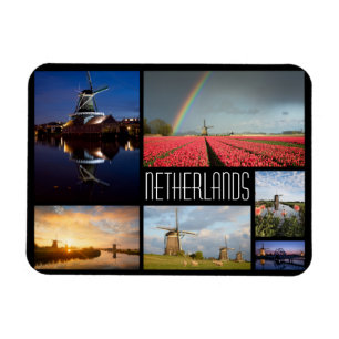 Íman Colagem de paisagens da Holanda foto de viagem