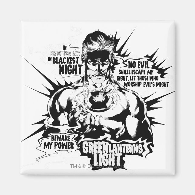 Íman Colagem de Texto Lanterna Verde (Frente)