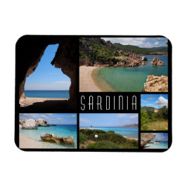 Íman Colagem de viagem de paisagens da Sardenha