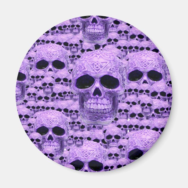 Íman Colagem do crânio roxo celta (Frente)