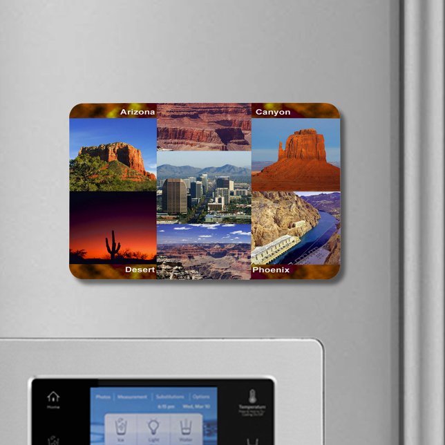 Íman Colagem do Deserto arizona (Arizona Desert Collage Magnet)