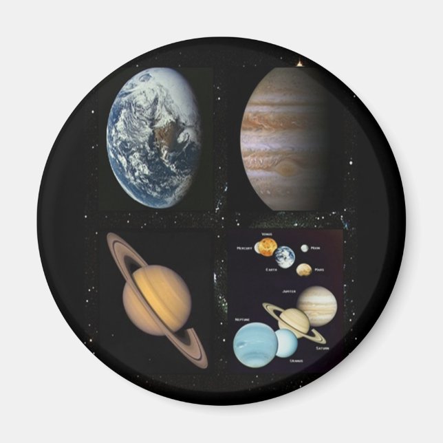 Íman Colagem do sistema solar dos planetas (Frente)