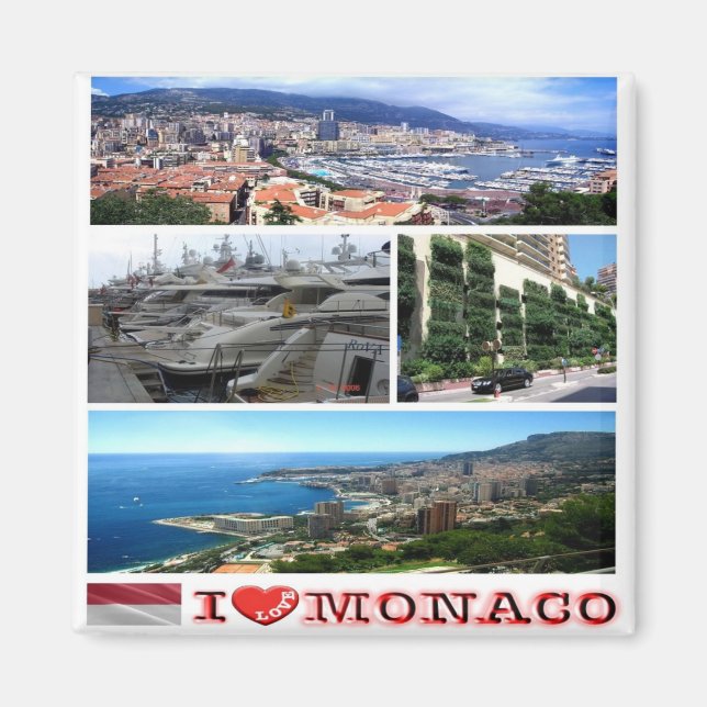 Íman Colagem do zMC035 MONACO "I Love", Fridge (Frente)