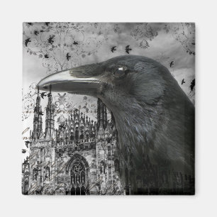 Íman Colagem Gothic Raven