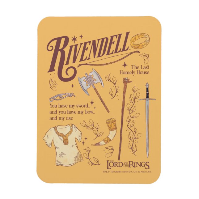 Íman Colagem Gráfica Aquarela RIVENDELL™ (Vertical)