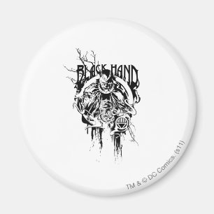 Íman Colagem gráfica da mão preta 0, preto e branco