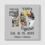 Íman Colagem personalizada de 10 anos de casamento 11<br><div class="desc">Costume 10º aniversário de casamento Colagem de Fotos 11. Personalize este aniversário de 10 anos de casamento com suas fotos e nome da sua alma gêmea.</div>