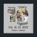 Íman Colagem personalizada de 10 anos de casamento 11<br><div class="desc">Costume 10º aniversário de casamento Colagem de Fotos 11. Personalize este aniversário de 10 anos de casamento com suas fotos e nome da sua alma gêmea.</div>