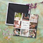 Íman Colagem Personalizada de Fotos de Casamento<br><div class="desc">Personalize com suas oito fotos favoritas de casamento,  nome e data especial para criar uma colagem de fotos,  memória e presente únicos. Um bom tesouro! Projetado por Thisnotme©</div>