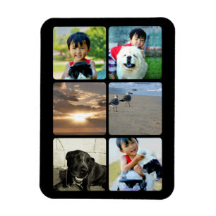 Íman Colagem Personalizada Foto Seis Quadrados Imagem d