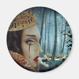 Íman Colagem Única Superreal Gótica Rainha Triste de Co
