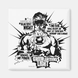 Íman Colagem verde do texto da lanterna