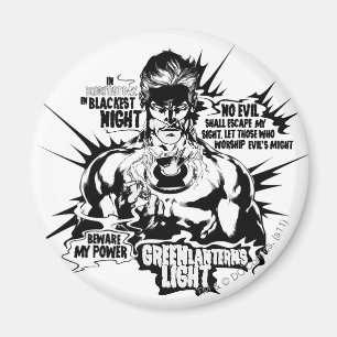 Íman Colagem verde do texto da lanterna