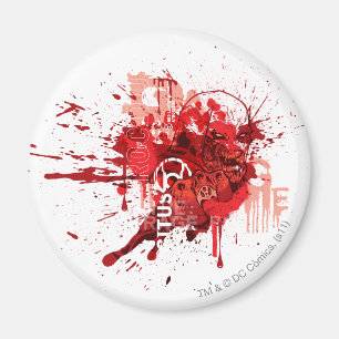 Íman Colagem vermelha do corpo da lanterna