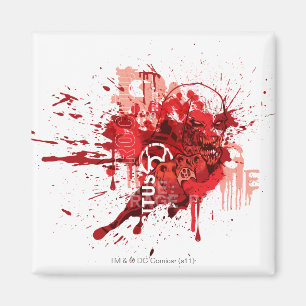 Íman Colagem vermelha do corpo da lanterna