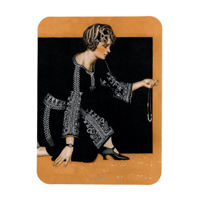 Íman Colar das Pérolas Quebradas (Vertical)