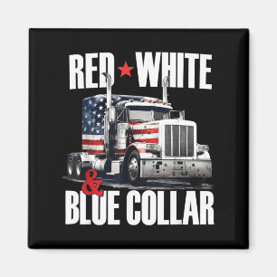 Íman Colarinho Vermelho Branco E Azul Patriota Caminhon