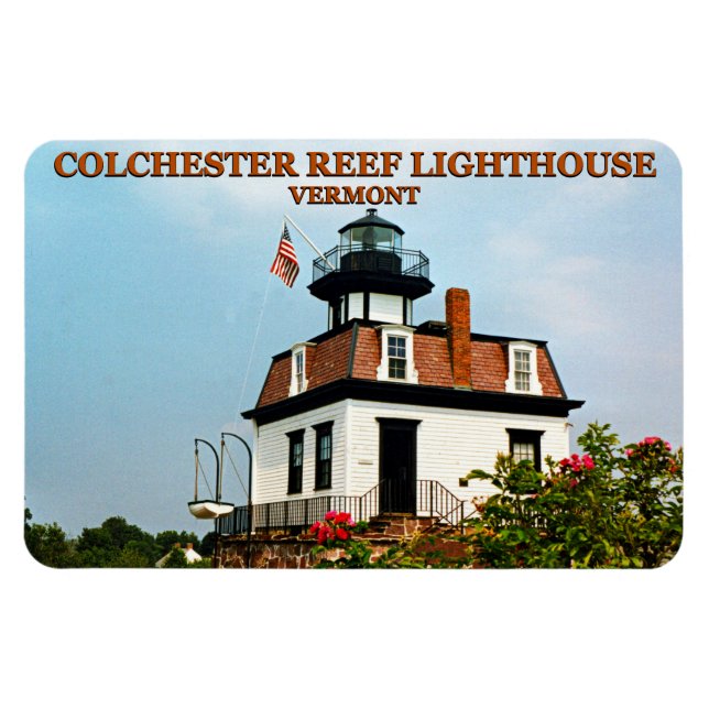 Íman Colchester Reef Lighthouse, Vermont Flexi Magnet (Horizontal)