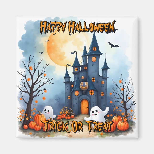 Íman Coleção Assustadora de Halloween Moderna e Fofa (Frente)