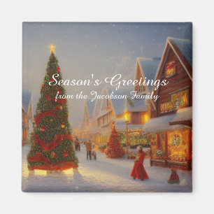 Íman Coleção Chintzy Village Árvore de Natal Seasons Sa