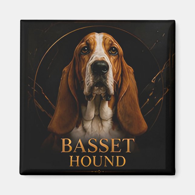 Íman Coleção Clássica Heritage Basset Hound (Frente)