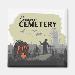 Íman Coleção de Carimbo de Halloween "Cemitério de Cére
