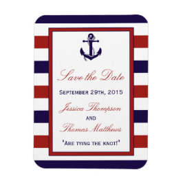 Íman Coleção de Casamentos de Âncoras Náuticas Vermelha