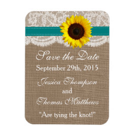 Íman Coleção de Casamentos Russos de Girassol - Teal