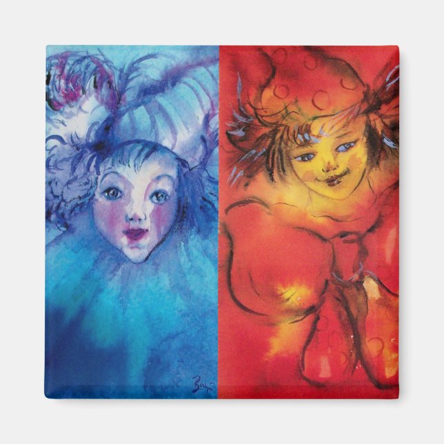 Íman COLEÇÃO DE CLOWNS/Bola de Masquearde Venetia (Frente)