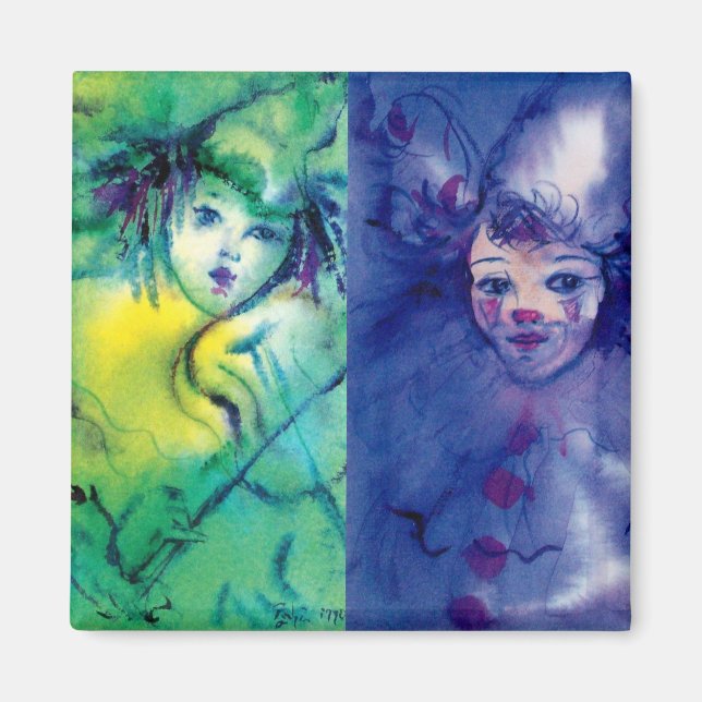 Íman COLEÇÃO DE CLOWNS/Bola de Masquearde Venetia (Frente)