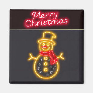 Íman Coleção de Feriados Modernos de Natal Neon