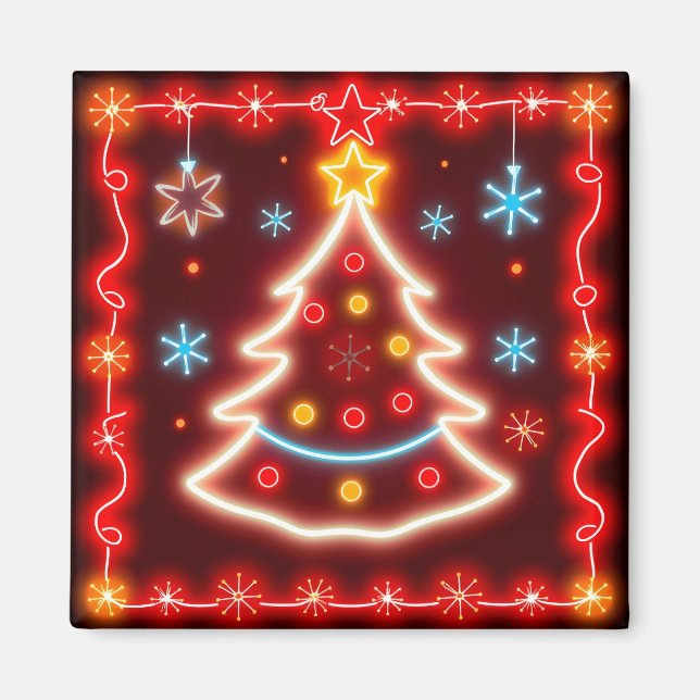 Íman Coleção de Férias de Natal Populares Neon (Frente)
