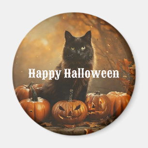 Íman Coleção de Gatos Negros Felizes para Halloween