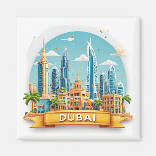 Íman 🧲 Coleção de Memórias de Viagens pelo Mundo Dubai