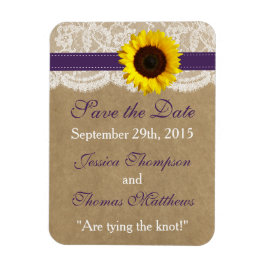 Íman Coleção Kraft, Lace & Sunflower - Roxo