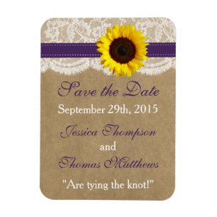 Íman Coleção Kraft, Lace & Sunflower - Roxo