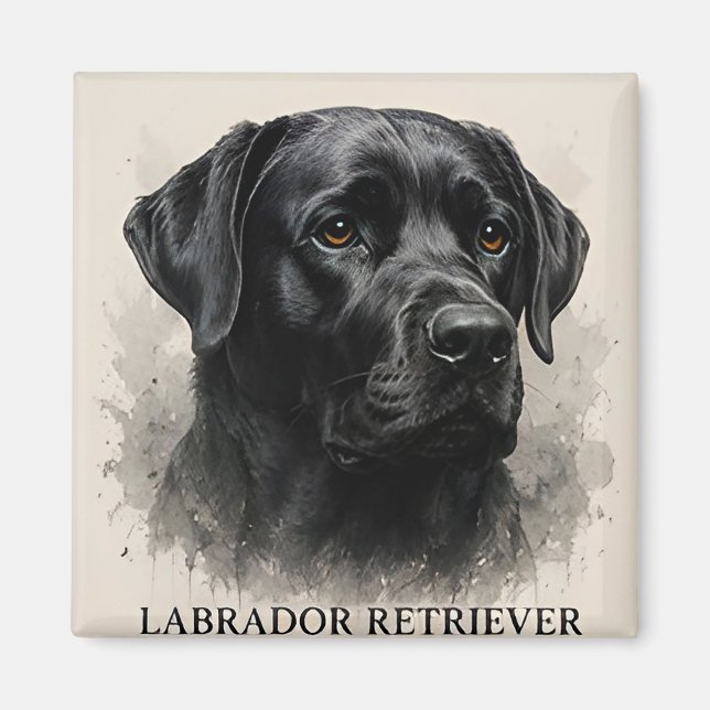 Íman Coleção Labrador Retriever Luxo para Amantes de Cã (Frente)