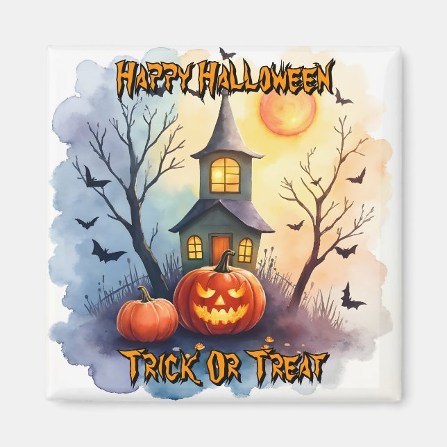 Íman Coleção Moderna de Halloween Assustadoramente Fofa (Frente)