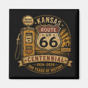 Íman Colecionável da antiga rodovia Kansas Route 66
