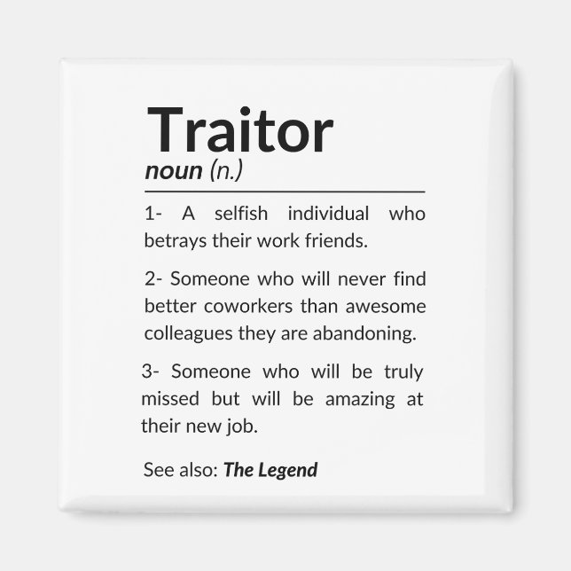 Íman Colega de despedida engraçado, colega saindo do tr (Frente)