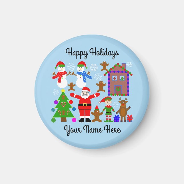 Íman Coleta de Natal 2 Magnetos redondos (Frente)