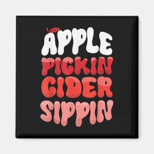 Íman Colheita de Maçã Cider Bebendo Colhedor de Maçã Te