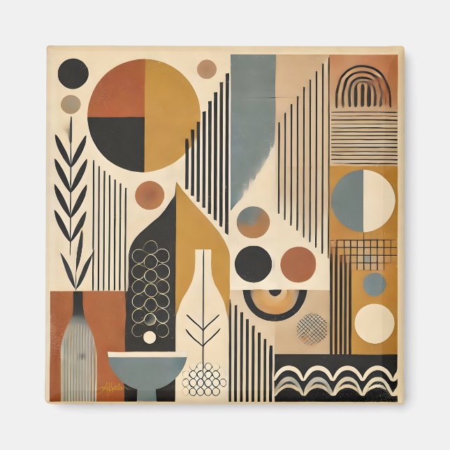 Íman Colheita de outono de Arte Moderna do meio século (Frente)