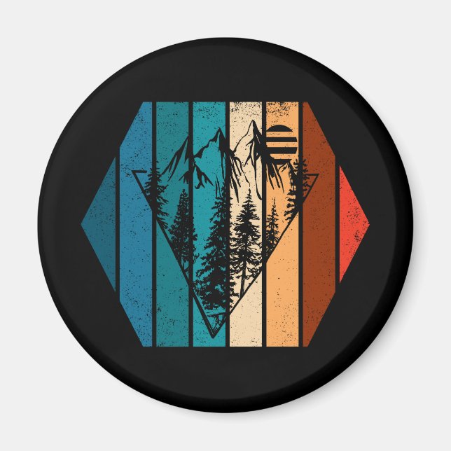 Íman Colheita de pinheiros minimalista (Frente)