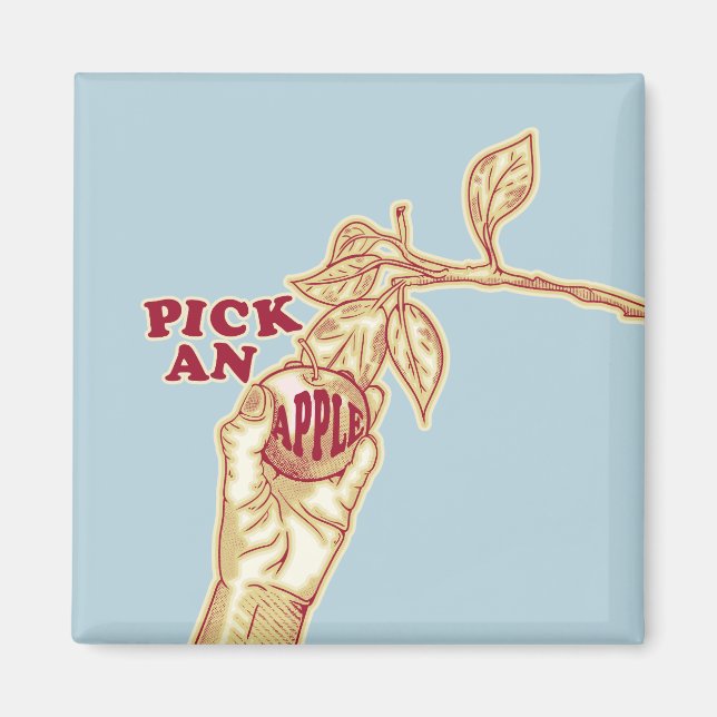 Íman Colheita de pomar-de-coleira-maçãs (Frente)